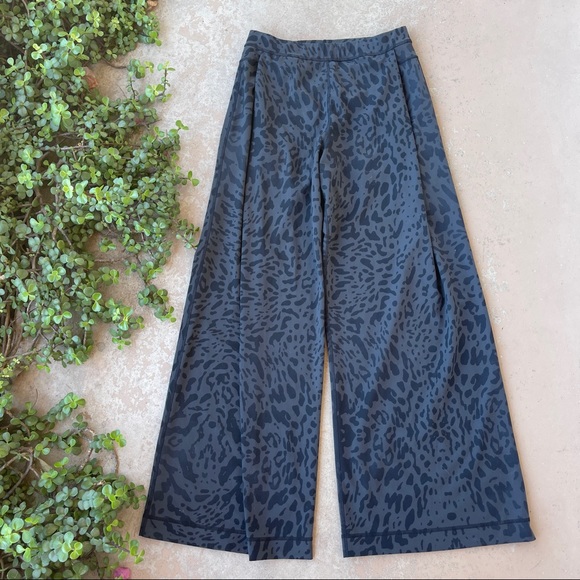 lululemon athletica Pants - Lululemon Leopard Print Forward Fold Flare Pants